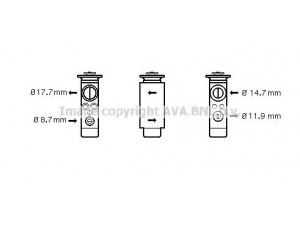 AVA QUALITY COOLING OL1461 išsiplėtimo vožtuvas, oro kondicionavimas 
 Oro kondicionavimas -> Vožtuvai
1618314, 0851.2108, 8512108