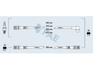 FAE 83490 uždegimo laido komplektas 
 Kibirkšties / kaitinamasis uždegimas -> Uždegimo laidai/jungtys
1612450, 1612458, 1612459, 90008241