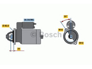 BOSCH 0 001 109 061 starteris 
 Elektros įranga -> Starterio sistema -> Starteris
42.3708-10