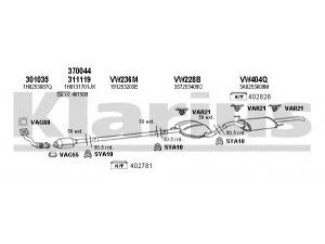 KLARIUS 930610U išmetimo sistema 
 Išmetimo sistema -> Išmetimo sistema, visa