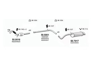 ASSO ART3730 išmetimo sistema 
 Išmetimo sistema -> Išmetimo sistema, visa