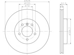 HELLA PAGID 8DD 355 107-661 stabdžių diskas 
 Stabdžių sistema -> Diskinis stabdys -> Stabdžių diskas
34101166071, 34116769305, 34116855156