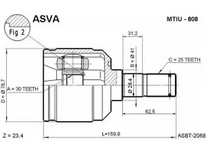 ASVA MTIU-808 jungčių komplektas, kardaninis velenas 
 Ratų pavara -> Sujungimai/komplektas
3817A004, MN147087, MN147089, MN147159