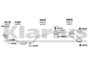 KLARIUS 391384E išmetimo sistema 
 Išmetimo sistema -> Išmetimo sistema, visa