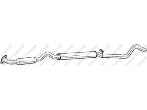 BOSAL 278-167 vidurinis duslintuvas 
 Išmetimo sistema -> Duslintuvas
8 52 037, 8 52 298, 90234599, 90399011