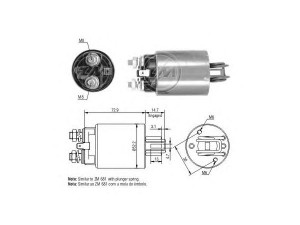 ERA 227505 solenoidinis jungiklis, starteris 
 Elektros įranga -> Starterio sistema -> Solenoidinis jungiklis
23343-H5000, 23343-H5001, 21147 7004