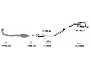 EBERSPÄCHER 472053 išmetimo sistema 
 Išmetimo sistema -> Išmetimo sistema, visa