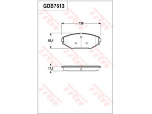 TRW GDB7613 stabdžių trinkelių rinkinys, diskinis stabdys 
 Techninės priežiūros dalys -> Papildomas remontas
45022S0X040