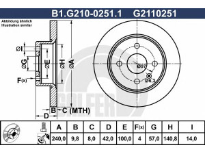 GALFER B1.G210-0251.1 stabdžių diskas 
 Stabdžių sistema -> Diskinis stabdys -> Stabdžių diskas
5 69 108, 5 69 111, 9117771, 9196587