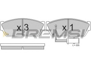 BREMSI BP2355 stabdžių trinkelių rinkinys, diskinis stabdys 
 Techninės priežiūros dalys -> Papildomas remontas
45022SA0505, 45022SA0N60, GBP310AF