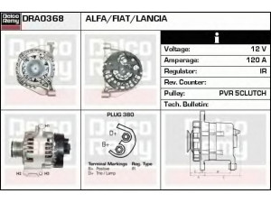 DELCO REMY DRA0368 kintamosios srovės generatorius 
 Elektros įranga -> Kint. sr. generatorius/dalys -> Kintamosios srovės generatorius
51788658, 51854903
