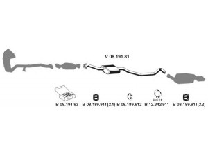 EBERSPÄCHER 082291 išmetimo sistema 
 Išmetimo sistema -> Išmetimo sistema, visa