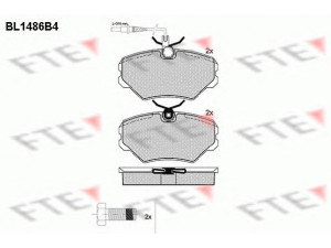 FTE BL1486B4 stabdžių trinkelių rinkinys, diskinis stabdys 
 Techninės priežiūros dalys -> Papildomas remontas
425098