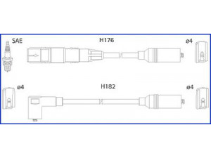 HITACHI 134817 uždegimo laido komplektas 
 Kibirkšties / kaitinamasis uždegimas -> Uždegimo laidai/jungtys
037905409D