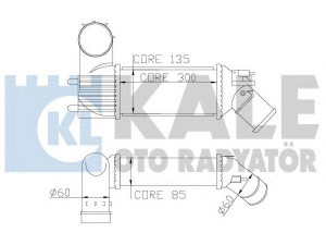 KALE OTO RADYATÖR 343600 tarpinis suslėgto oro aušintuvas, kompresorius 
 Variklis -> Oro tiekimas -> Įkrovos agregatas (turbo/superįkrova) -> Tarpinis suslėgto oro aušintuvas
0384.F3, 0384.F3