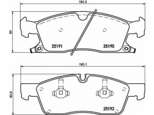 BREMBO P 37 015 stabdžių trinkelių rinkinys, diskinis stabdys 
 Techninės priežiūros dalys -> Papildomas remontas
00K68052370AB, 68052370AA