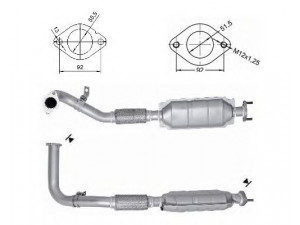 MAGNAFLOW 63410D katalizatoriaus keitiklis 
 Išmetimo sistema -> Katalizatoriaus keitiklis
286102D500