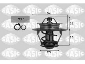 SASIC 9000361 termostatas, aušinimo skystis 
 Aušinimo sistema -> Termostatas/tarpiklis -> Thermostat
7701026647