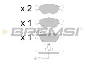BREMSI BP2667 stabdžių trinkelių rinkinys, diskinis stabdys 
 Techninės priežiūros dalys -> Papildomas remontas
0000009951067, 0000009951243, 71753042