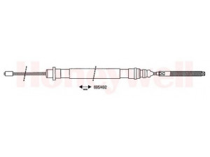 BENDIX 432728B trosas, stovėjimo stabdys 
 Stabdžių sistema -> Valdymo svirtys/trosai
4745H3
