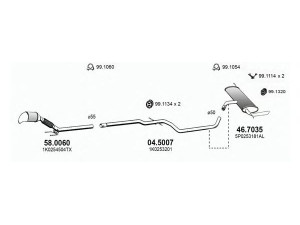 ASSO ART3617 išmetimo sistema 
 Išmetimo sistema -> Išmetimo sistema, visa