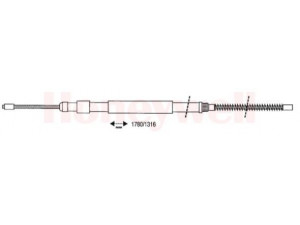 BENDIX 431288B trosas, stovėjimo stabdys 
 Stabdžių sistema -> Valdymo svirtys/trosai
95610161, 95610162