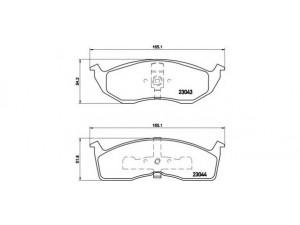 BREMBO P 11 008 stabdžių trinkelių rinkinys, diskinis stabdys 
 Techninės priežiūros dalys -> Papildomas remontas
04897664AA, 04897665AA, 05010034AA