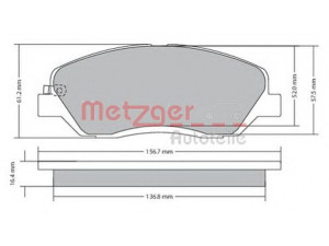 METZGER 1170205 stabdžių trinkelių rinkinys, diskinis stabdys 
 Techninės priežiūros dalys -> Papildomas remontas
48130341A0, 2BA1058101, 58101-2BA10