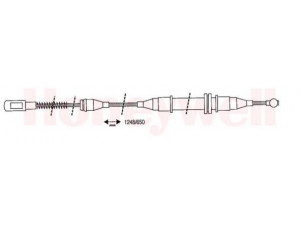 BENDIX 432113B trosas, stovėjimo stabdys 
 Stabdžių sistema -> Valdymo svirtys/trosai
522593, 90373926, 90373926