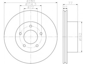HELLA PAGID 8DD 355 115-901 stabdžių diskas 
 Stabdžių sistema -> Diskinis stabdys -> Stabdžių diskas
J3251156