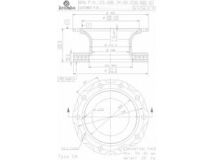 BREMBO 09.9900.10 stabdžių diskas
0308834080, 0308834087