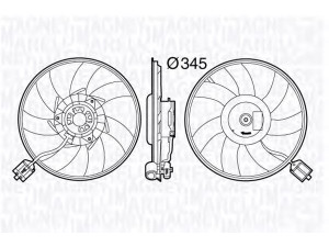 MAGNETI MARELLI 069422587010 ventiliatorius, radiatoriaus 
 Aušinimo sistema -> Oro aušinimas
13 24 1734, 13 41 437, 13241734