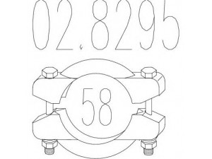 MTS 02.8295 vamzdžių sujungimas, išmetimo sistema 
 Dviratė transporto priemonės -> Išmetimo sistema -> Atskiros surinkimo dalys -> Gnybtas
171367