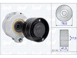 IPD 15-3375 įtempiklio skriemulys, V formos rumbuotas diržas 
 Diržinė pavara -> V formos rumbuotas diržas/komplektas -> Įtempiklio skriemulys
4572002270