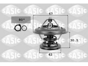 SASIC 9000369 termostatas, aušinimo skystis 
 Aušinimo sistema -> Termostatas/tarpiklis -> Thermostat
0042030975, 6012000115, 6022000015
