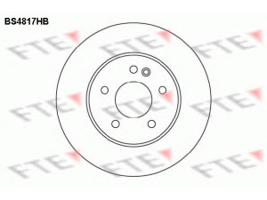FTE BS4817HB stabdžių diskas 
 Stabdžių sistema -> Diskinis stabdys -> Stabdžių diskas
163 421 00 12, 163 421 02 12