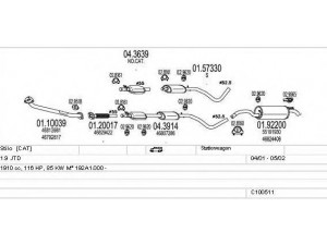 MTS C100511013228 išmetimo sistema 
 Išmetimo sistema -> Išmetimo sistema, visa