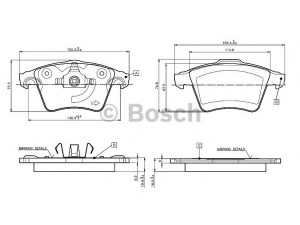 BOSCH 0 986 TB3 061 stabdžių trinkelių rinkinys, diskinis stabdys
7L6 698 151 F