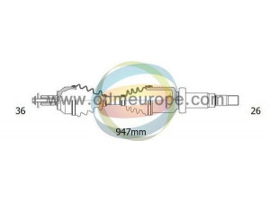 ODM-MULTIPARTS 18-152080 kardaninis velenas 
 Ratų pavara -> Kardaninis velenas
4N51 3B 436 PG, 4N51 3B 436 PH