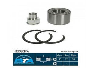 BTA H1X020BTA rato guolio komplektas 
 Ašies montavimas/vairavimo mechanizmas/ratai -> Rato stebulė/montavimas -> Rato guolis
16 03 337, 93188889, 16 03 337