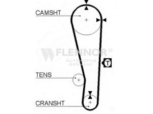 FLENNOR 4102V paskirstymo diržas 
 Techninės priežiūros dalys -> Papildomas remontas
B630-12-205B, B630-12-205C, B630-12-205D