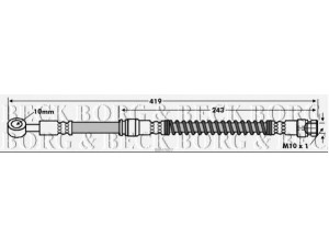 BORG & BECK BBH7607 stabdžių žarnelė 
 Stabdžių sistema -> Stabdžių žarnelės
58738-0X300