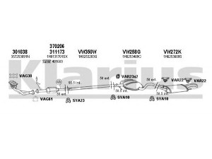 KLARIUS 930584U išmetimo sistema 
 Išmetimo sistema -> Išmetimo sistema, visa