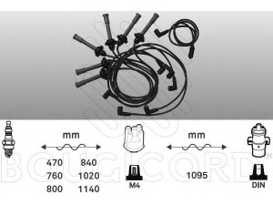 BOUGICORD 9763 uždegimo laido komplektas 
 Kibirkšties / kaitinamasis uždegimas -> Uždegimo laidai/jungtys
60534855, 60573030, 60534855, 60573030
