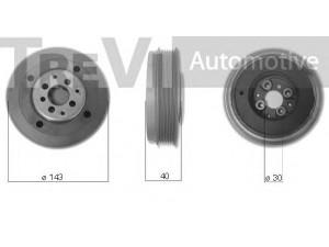 TREVI AUTOMOTIVE PC1089 skriemulys, alkūninis velenas 
 Diržinė pavara -> Dirželio skriemulys
038105243, 038105243, 038105243