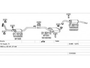 MTS C010329007837 išmetimo sistema 
 Išmetimo sistema -> Išmetimo sistema, visa
