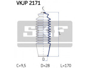 SKF VKJP 2171 gofruotoji membrana, vairavimas 
 Vairavimas -> Gofruotoji membrana/sandarinimai
45536-10060