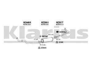 KLARIUS 600199U išmetimo sistema 
 Išmetimo sistema -> Išmetimo sistema, visa