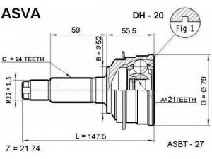ASVA DH-20 jungčių komplektas, kardaninis velenas 
 Ratų pavara -> Sujungimai/komplektas
43410-87740, 43410-87750, 43420-87740