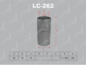 LYNXauto LC-262 alyvos filtras
F0NN6714AA, F2NN6714AA, 15209-0T000